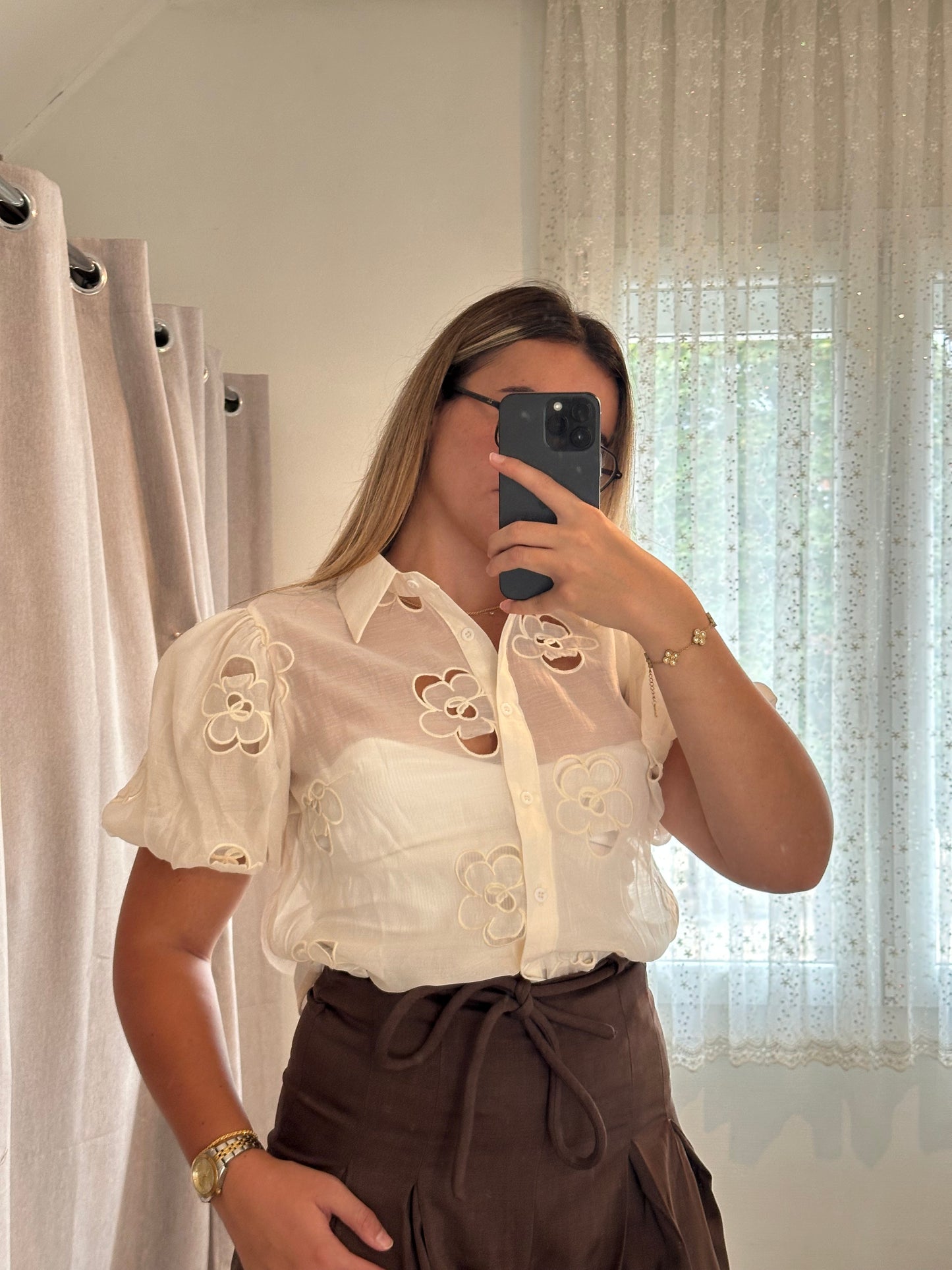 Chemise à fleurs