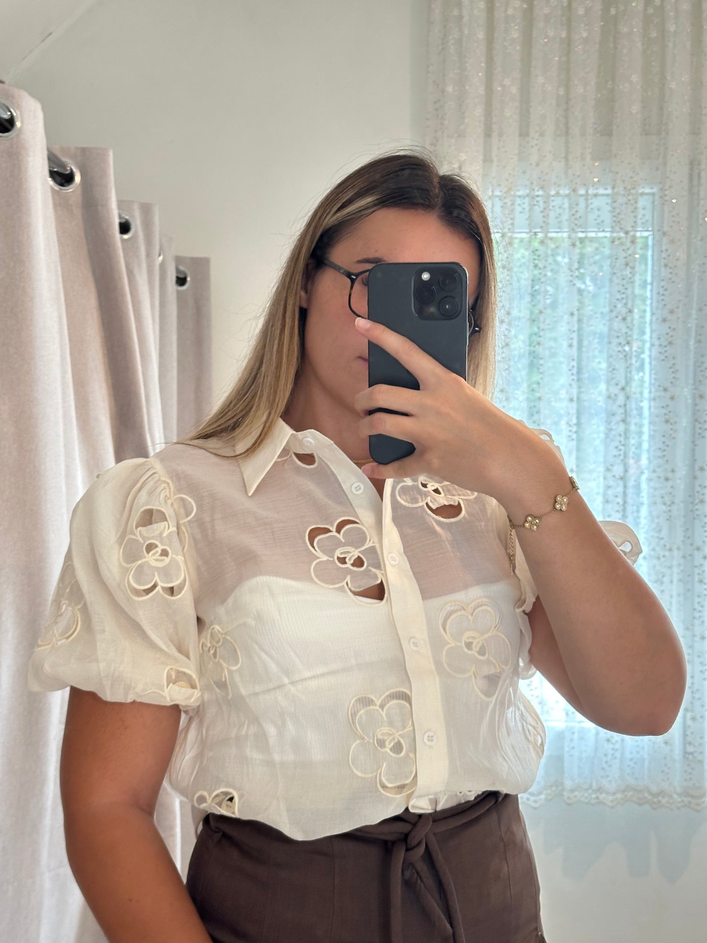 Chemise à fleurs